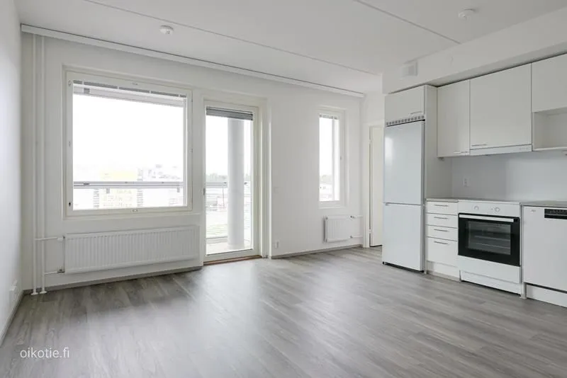 Köök - Modern Apartment with Glazed Balcony in Espoo