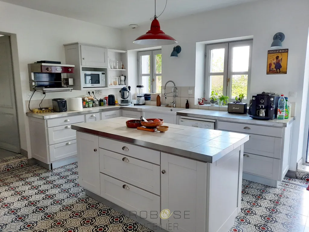 Kitchen - Restored Stone Manor with Pool near Bordeaux