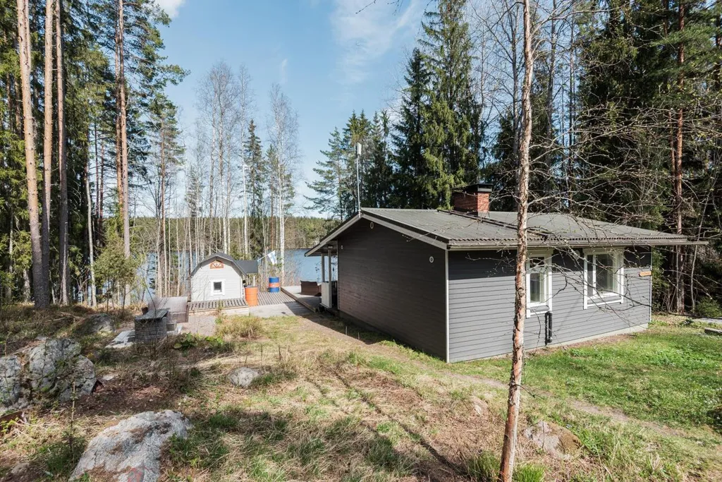Extérieur - Cottage with Sauna and Lake View in Teisko