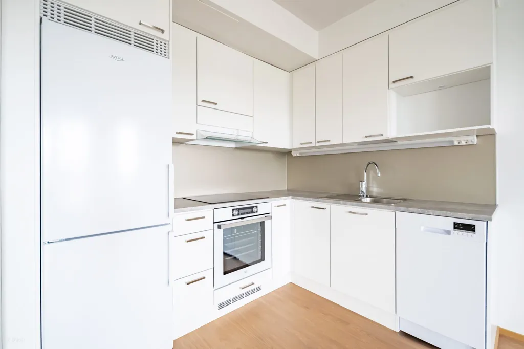 Kitchen - Modern Flat with Balcony in Espoo