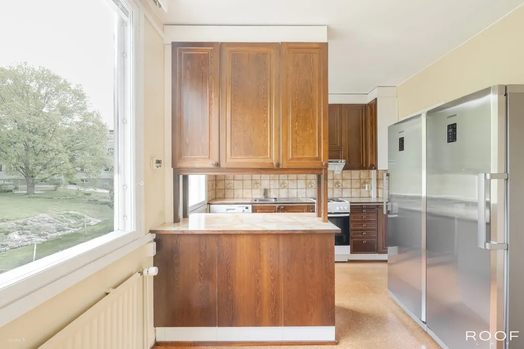 Köök - Bright Apartment with Balcony in Salo