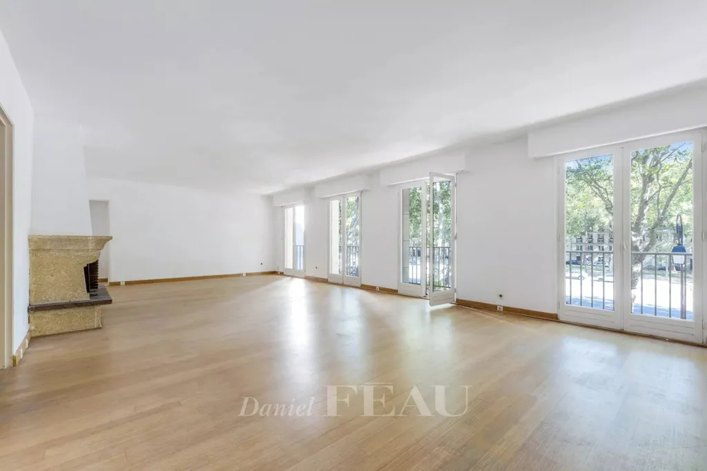 Living Room - Mansart-Style Apartment with Balcony in Versailles
