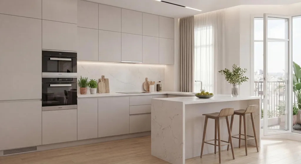 Cuisine - Appartement T2 avec Balcon à Sassenage