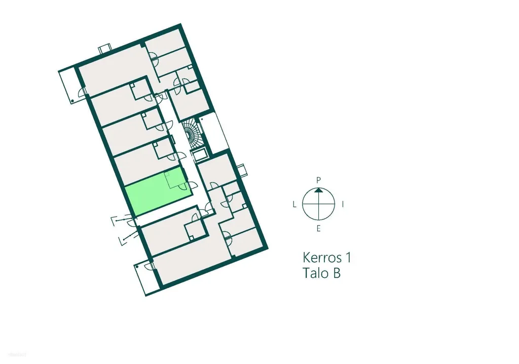 Planimetria - Modern Studio with Balcony in Lamminpää, Tampere