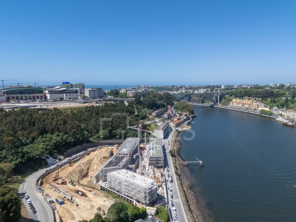 Vista aerea - T2 Apartment with River View in Vila Nova de Gaia