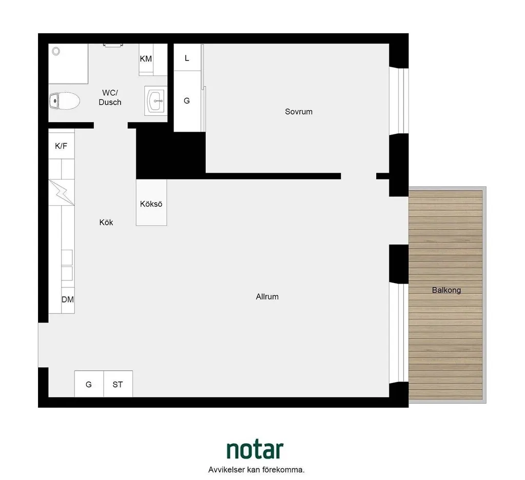 Plan - Apartment with West Balcony in Hammarby Sjöstad