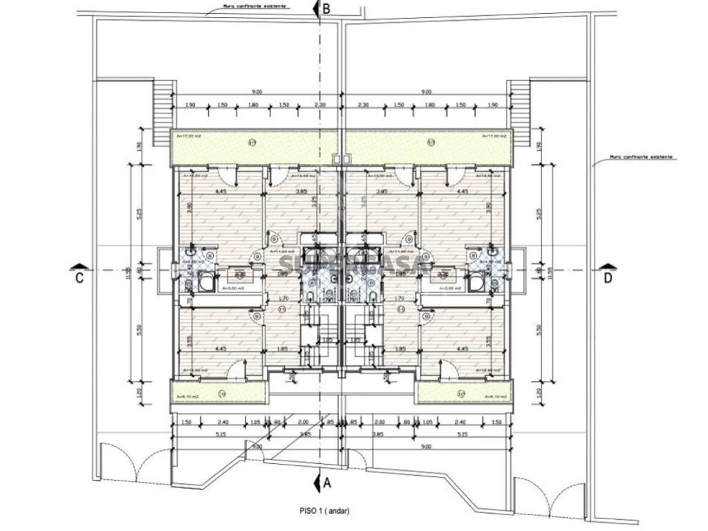 Floor Plan - Modern Semi-Detached Houses in Fátima