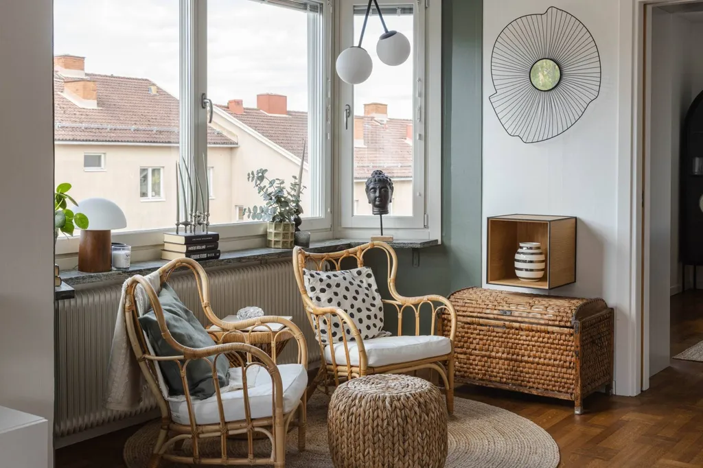 Living Room - Gable Flat with South-Facing Balcony in Västerås