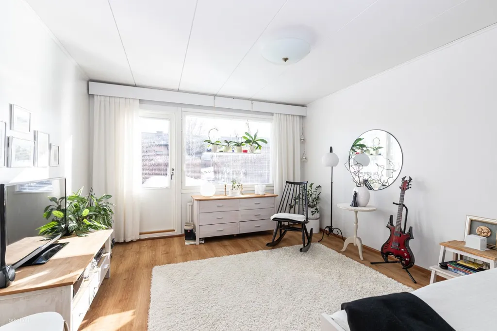 Bedrooms - Studio Flat with Balcony in Vaasa