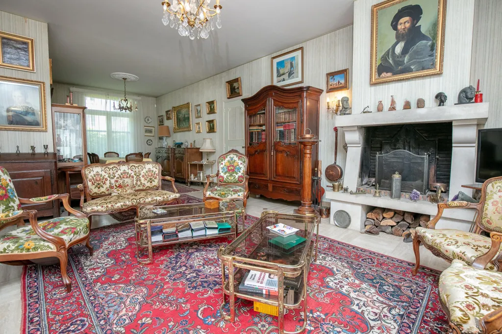 Living Room - T8 Bourgeois House with Garden in Tours