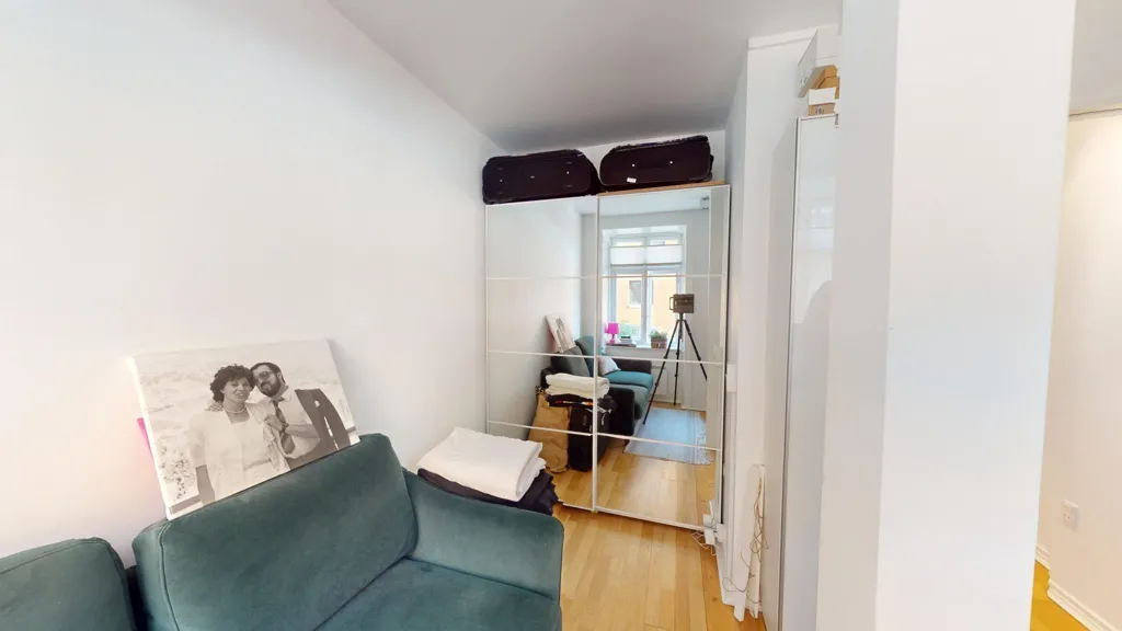 Living Room - 3-Bedroom Flat with Natural Light in Copenhagen K