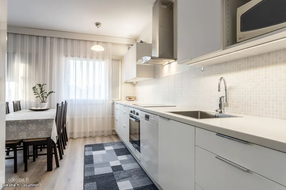 Kitchen - Spacious Apartment with Balcony in Vantaa