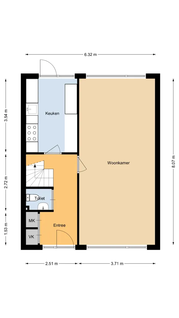 Plaan - End-Terrace House with Garden in Gouda