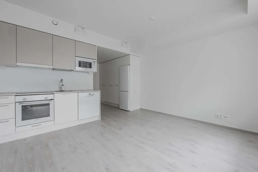 Kitchen - Modern Apartment with Balcony in Espoo