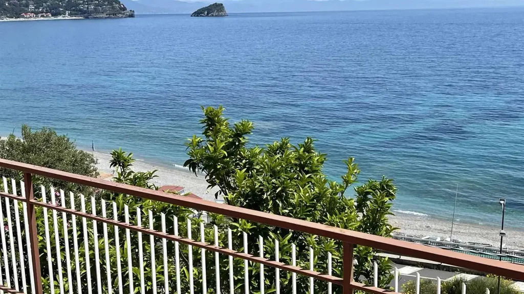 Balcony - Seafront Apartment with Garage in Spotorno