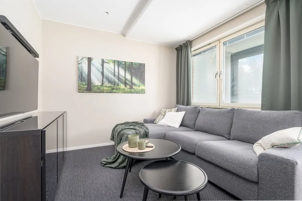 Séjour - Modernised Flat with Glass Balcony in Sundsvall