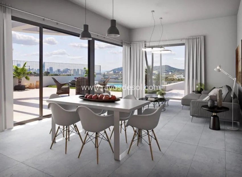 Söögituba - New Build Villa with Sea View in Finestrat