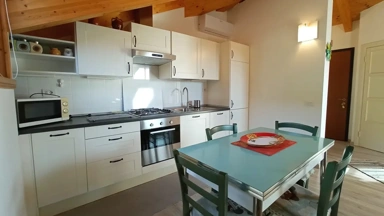 Cuisine - Mansard Apartment with Panoramic Terrace in Lesa