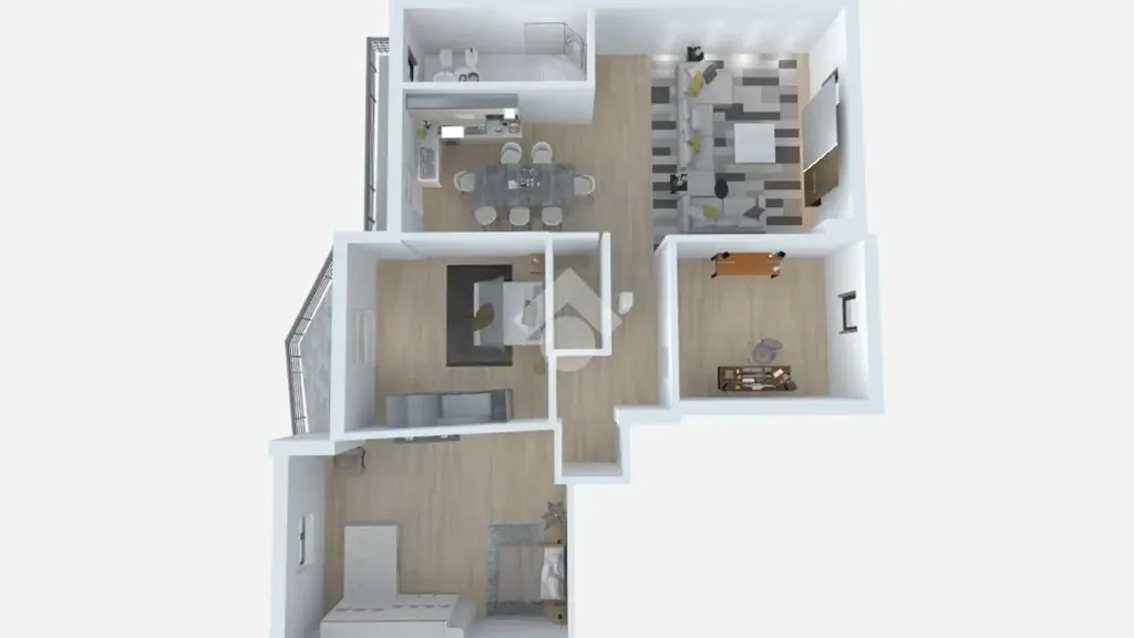 Floor Plan - Four-Bedroom Apartment with Sea View in Agrigento