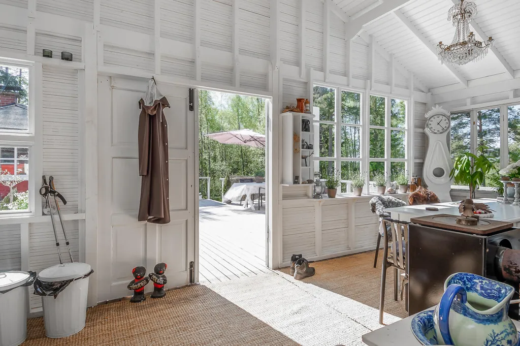 Dining Room - Cottage with Sauna in Österhankmo