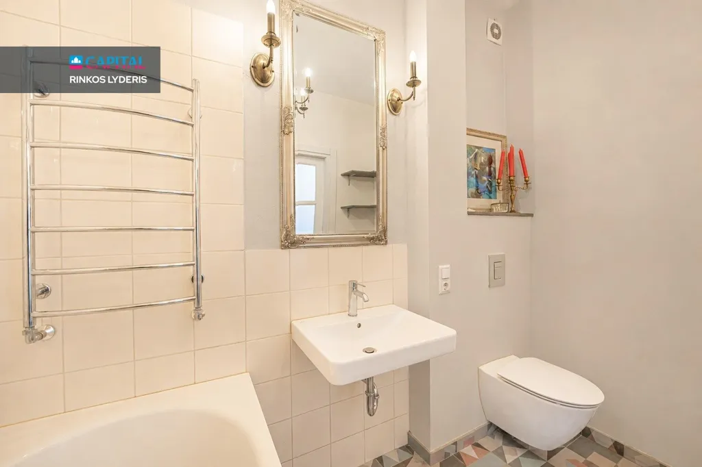 Salles de bain - 2-Bedroom Apartment with Balcony in Klaipėda Centre