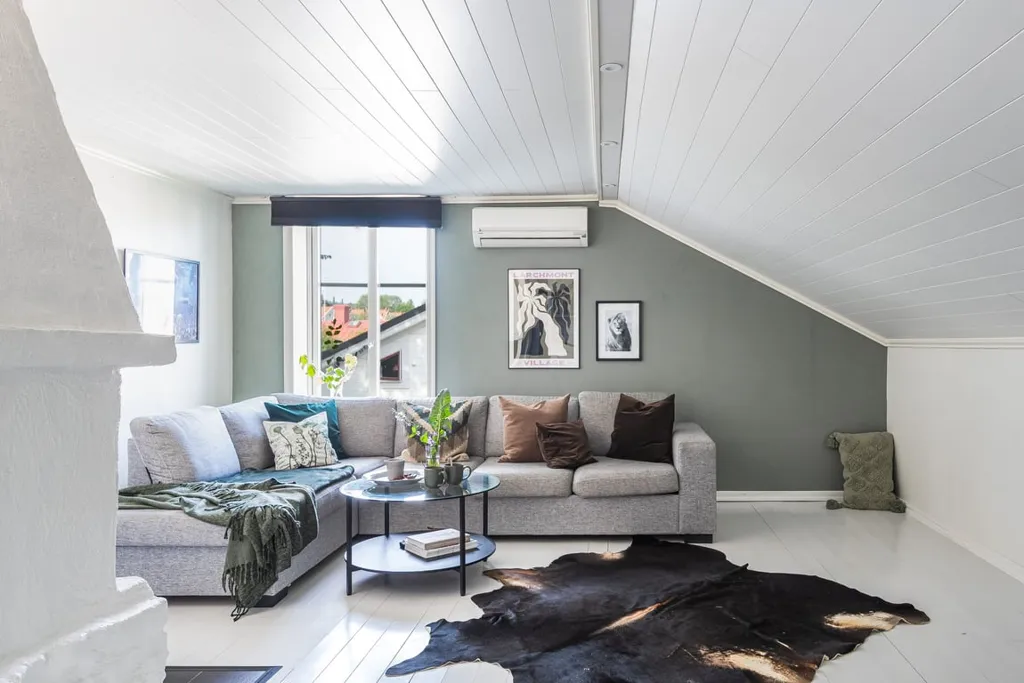 Soggiorno - Charming Attic Flat with Sundsvall Bridge View