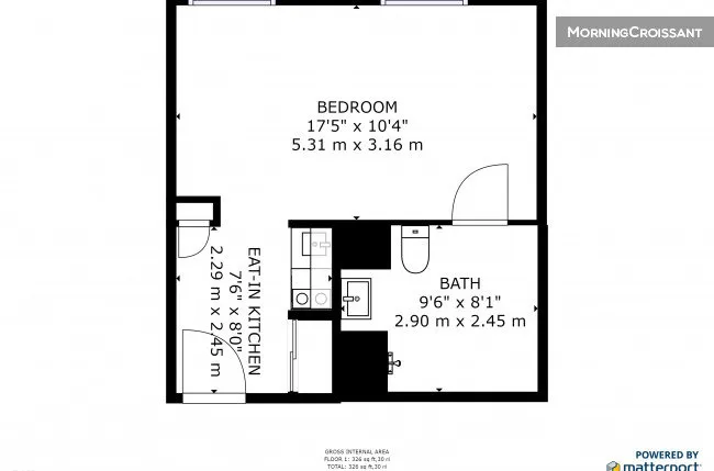 Planimetria - Studio in Residence with Private Facilities in Central Location