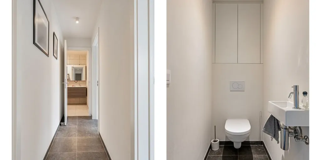 Salles de bain - Appartement avec Terrasse et Carports Centraux à Geel