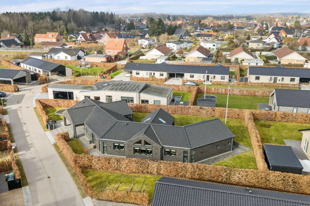Aerial - Architectural Villa in Hastrup