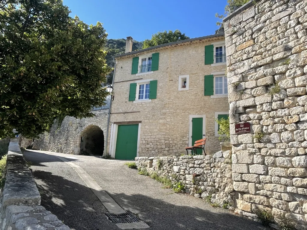 Exterior - Rustic Village House with Garden in Monieux