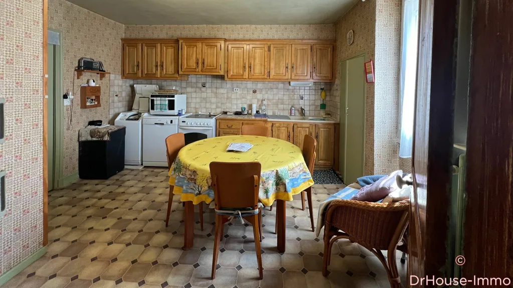 Dining Room - Renovated Stone House with Garden in Objat