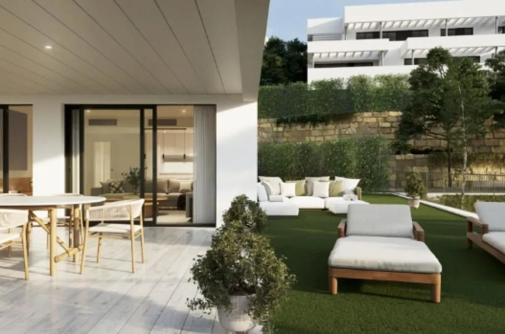 Terrasse - 2-Bedroom Flat with Sea View in Casares