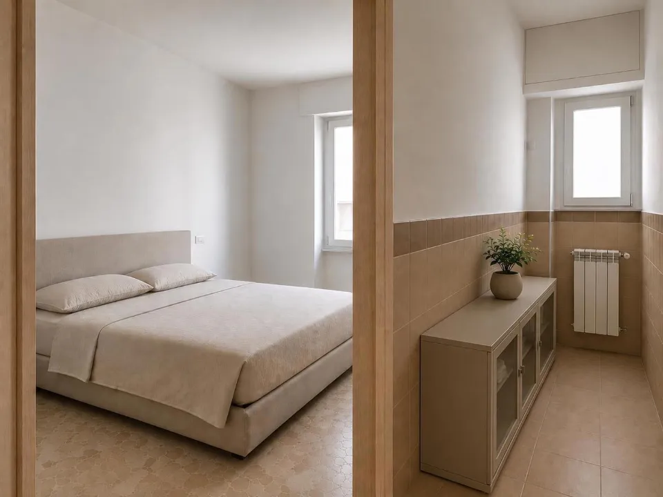 Camere da letto - Rusticated 2-Bedroom Apartment in Milan