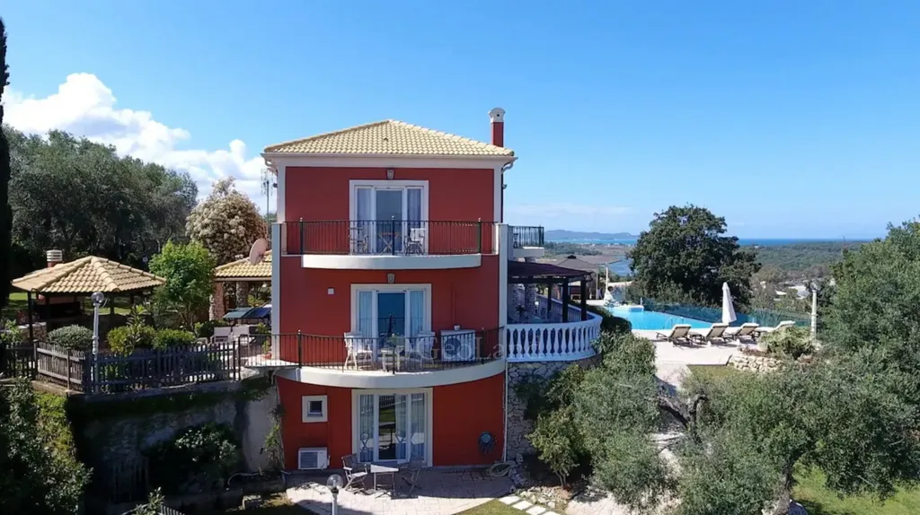 Õhuvaade - Beachfront Villa with Private Beach in Corfu