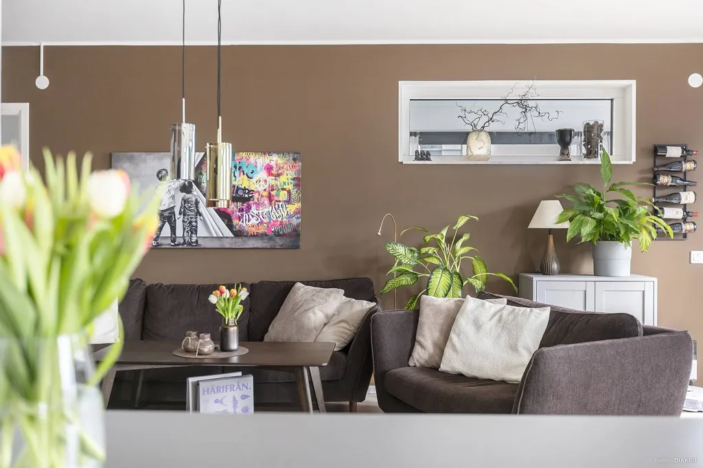 Living Room - Modern Apartment with Balconies in Örebro