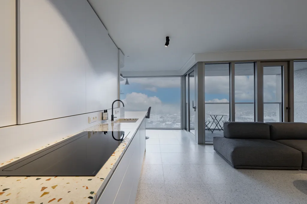Cuisine - Open Loft avec Vue Panoramique sur Antwerpen