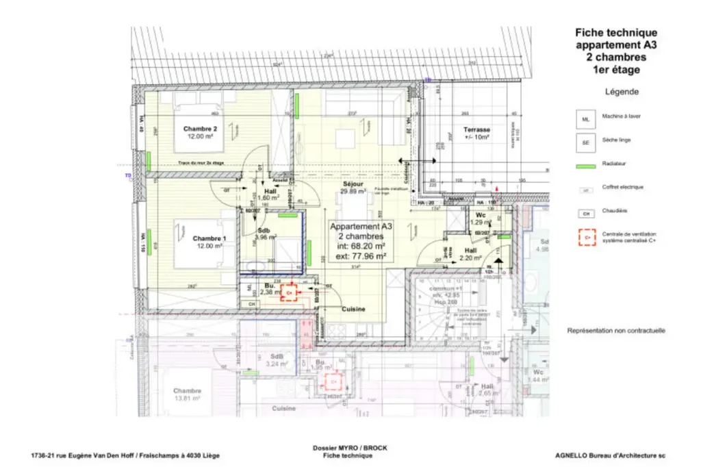 Plan - Appartement avec Terrasse à Grivegnée