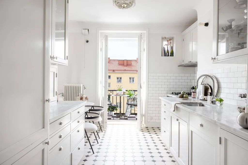 Kitchen - 20s Flats with Slottsparken View in Malmö