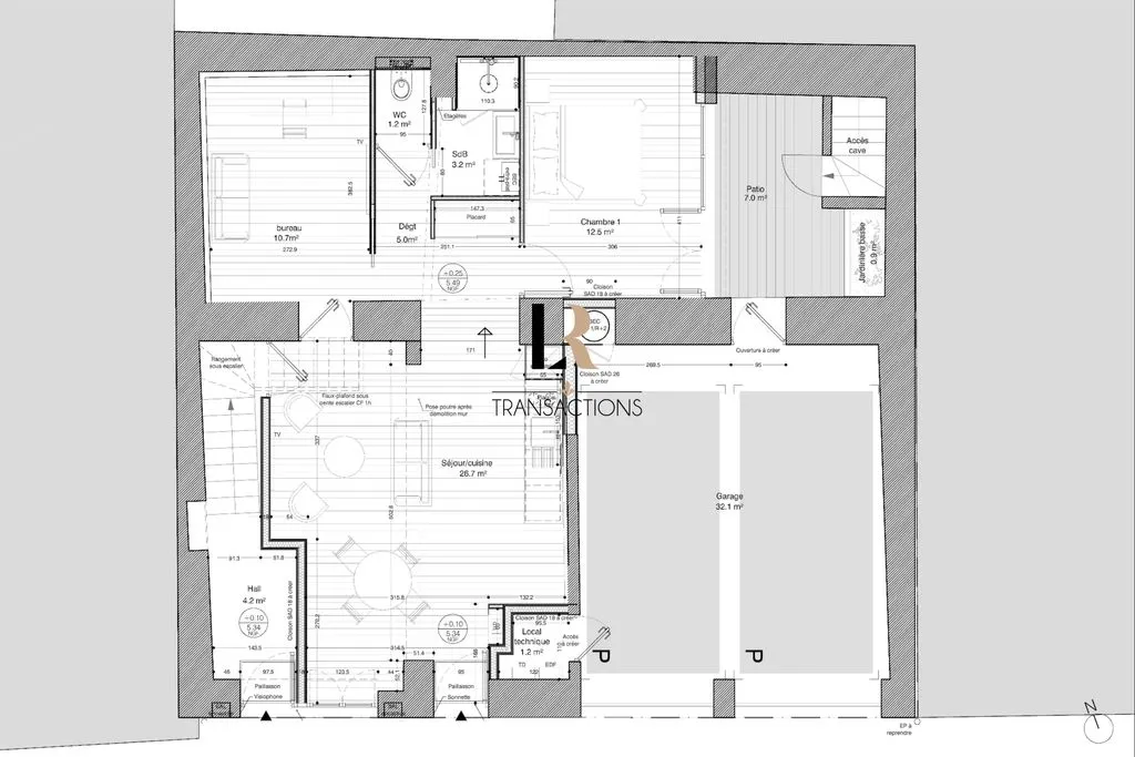 Plan - Immeuble avec Appartements et Garage à La Rochelle