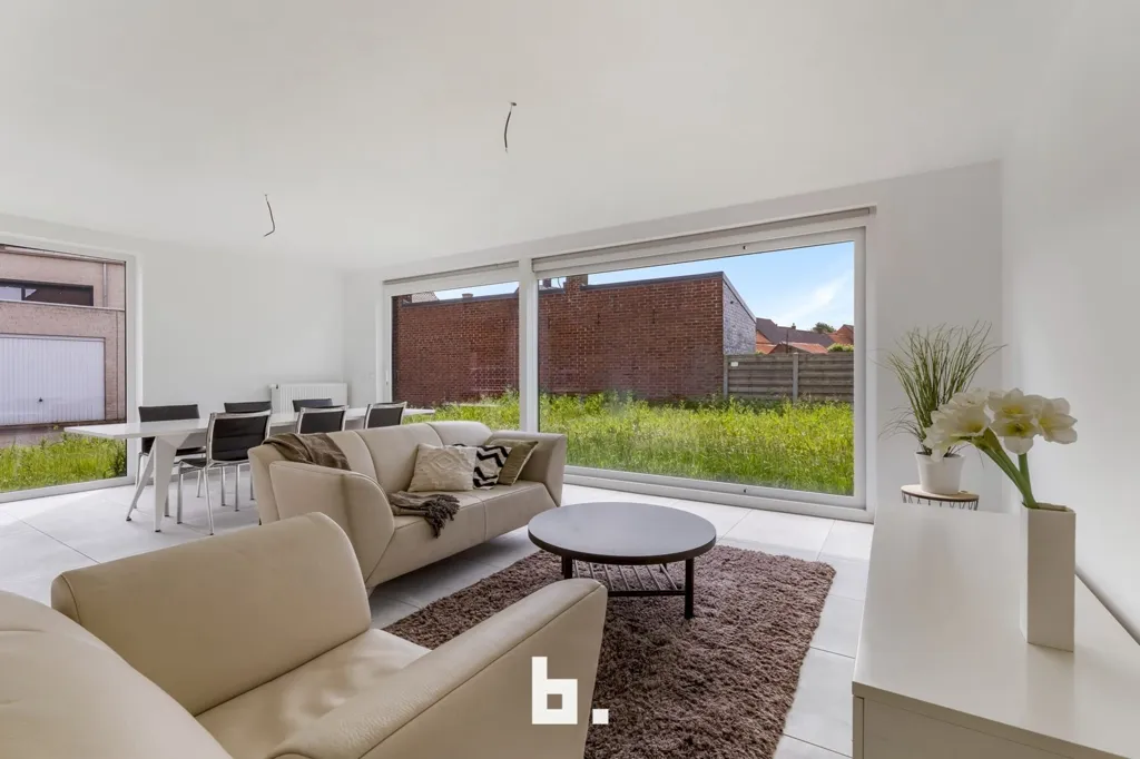 Living Room - Modern House with Solar Panels in Hooglede