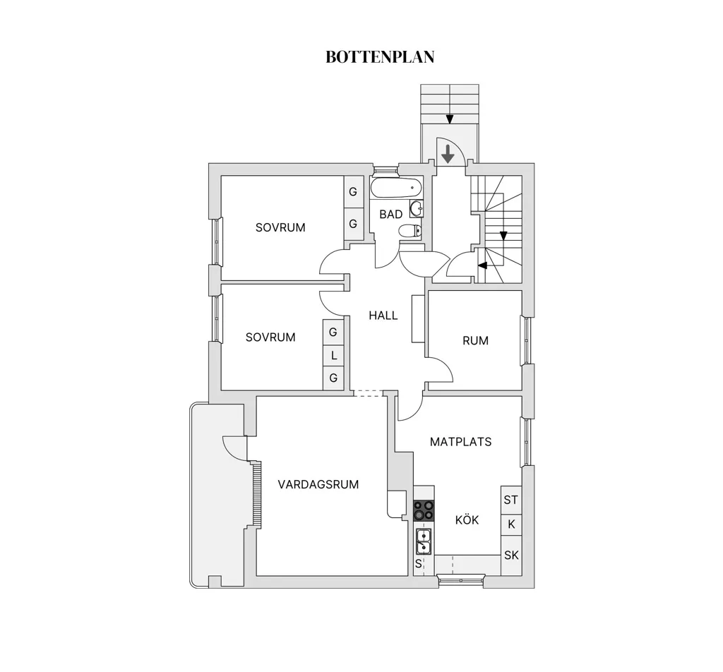 Planimetria - Three Apartments with Garden in Central Kalix