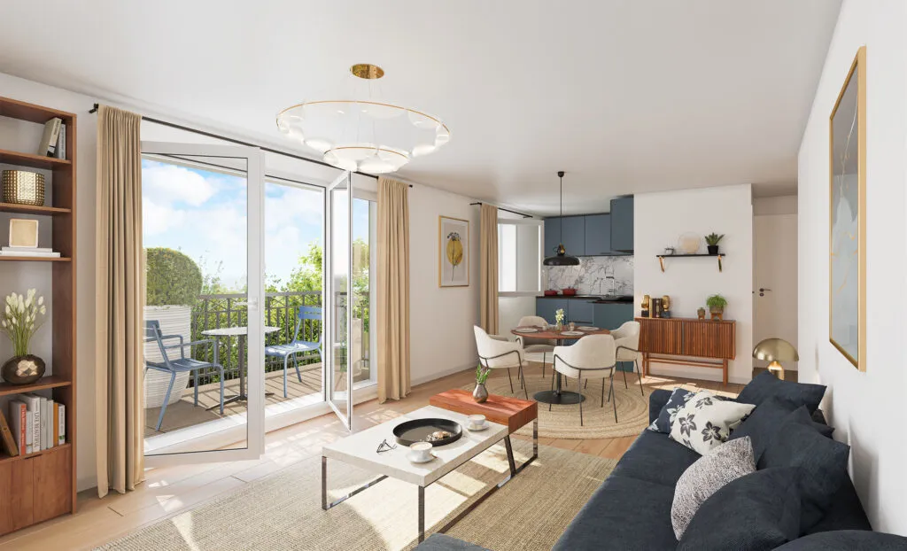 Séjour - Appartements Neufs avec Balcons à Montévrain