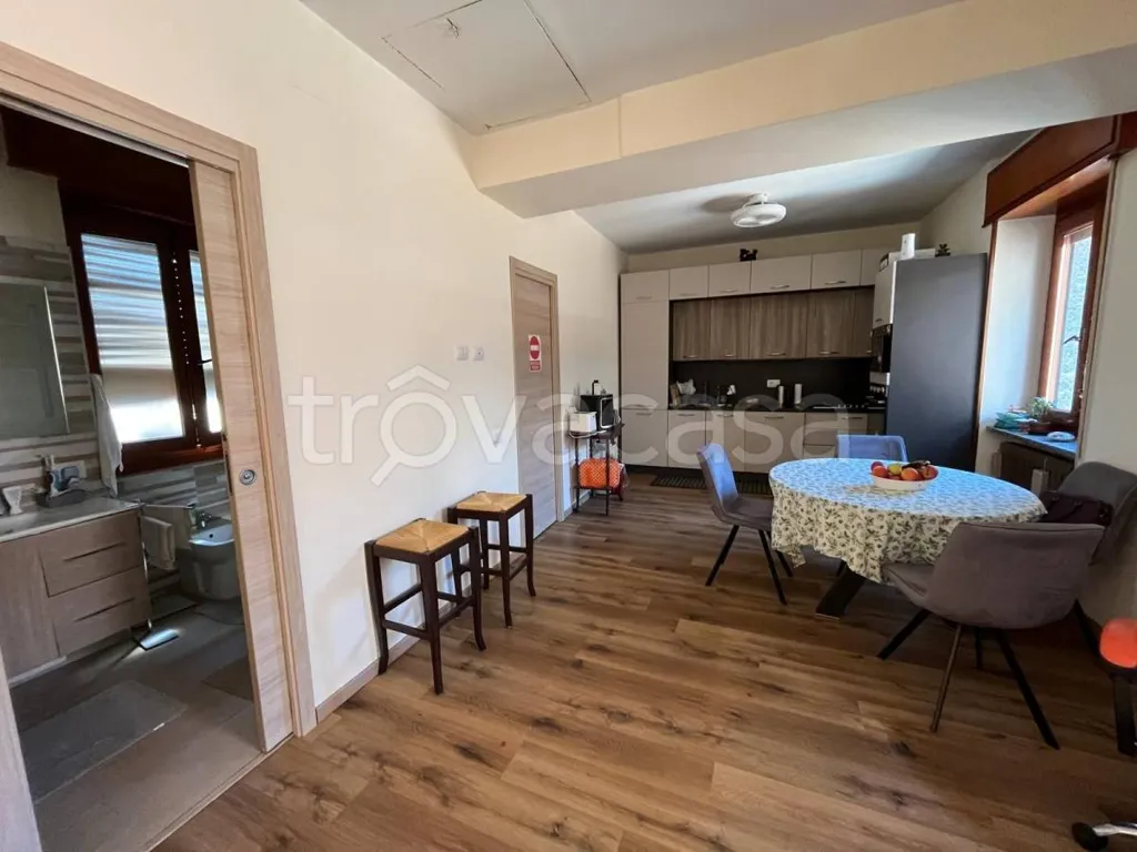 Dining Room - Rearranged Apartment with Balcony in Galliate
