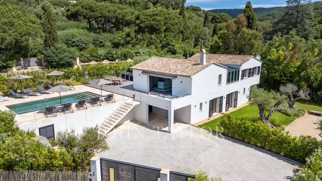Vue aérienne - Villa avec Piscine et Vue Mer à La Croix-Valmer