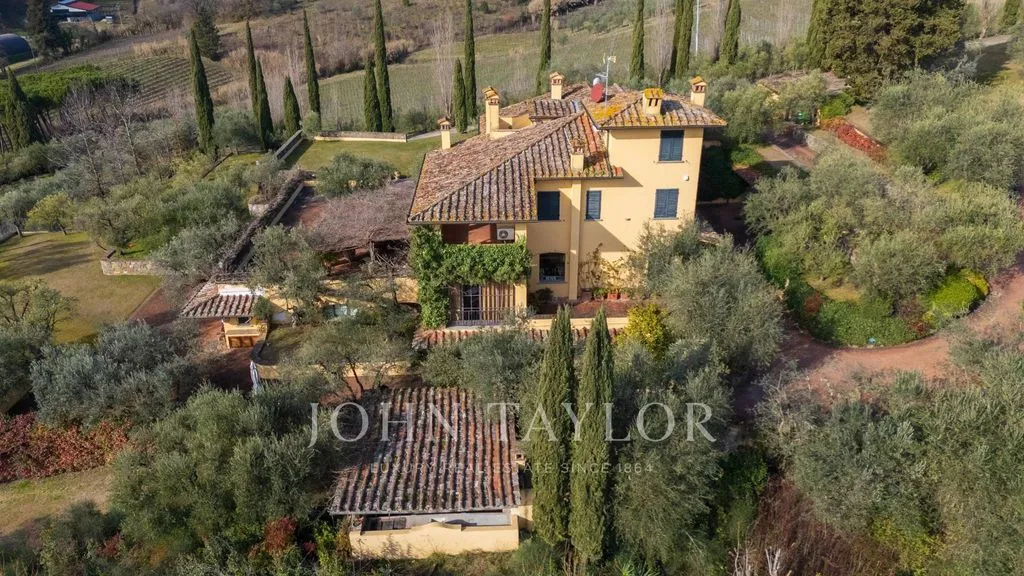 Vue aérienne - Luxury Villa with Pool near Florence