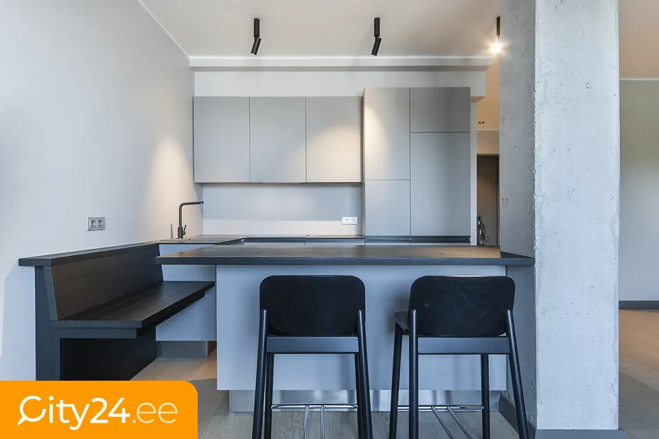Köök - 3-Bedroom Apartment with Terrace in Riga Centre