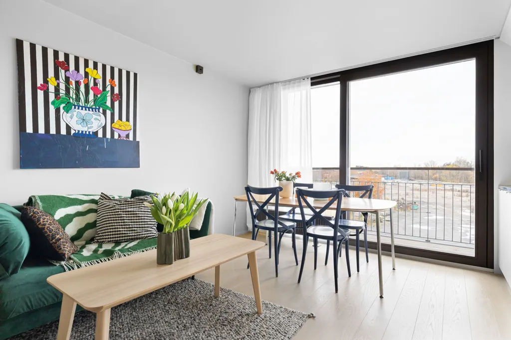 Séjour - Modern Apartment with Balcony in Uppsala