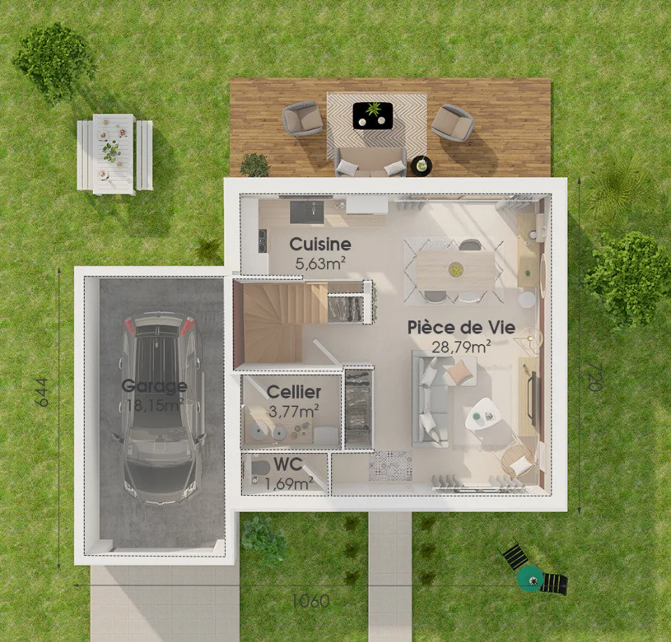 Planimetria - New Build House with Garden in Gréasque