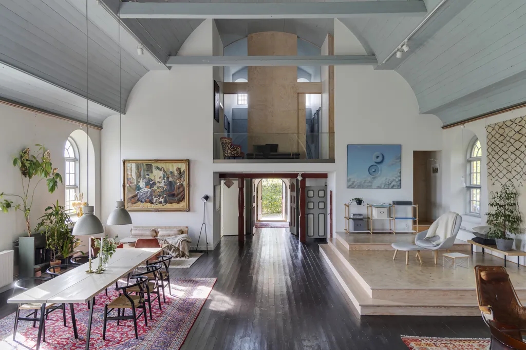Living Room - Historic Villa with River View in Norrmannebo