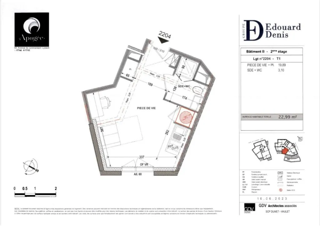 Planimetria - Studio with Secure Residence in Aytré